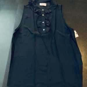 FRAME Sleeveless Silk Blouse